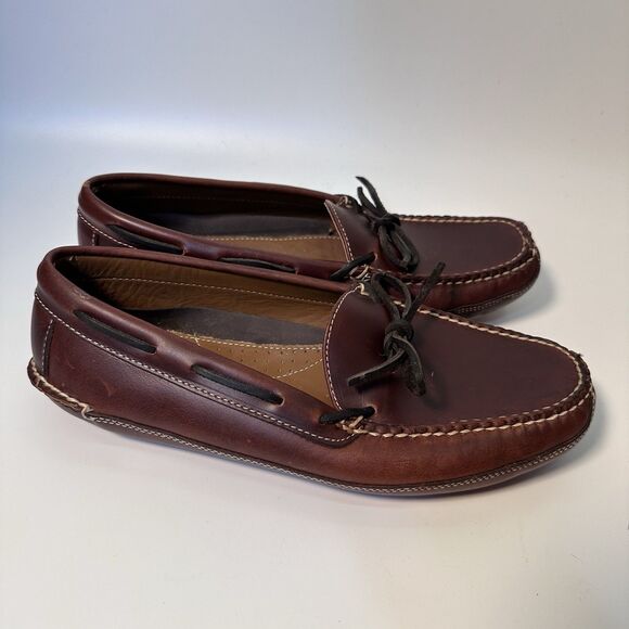 L.L.Bean Men’s 9 D Loafers Leather Brown House Indoor Shoes USA main image 5
